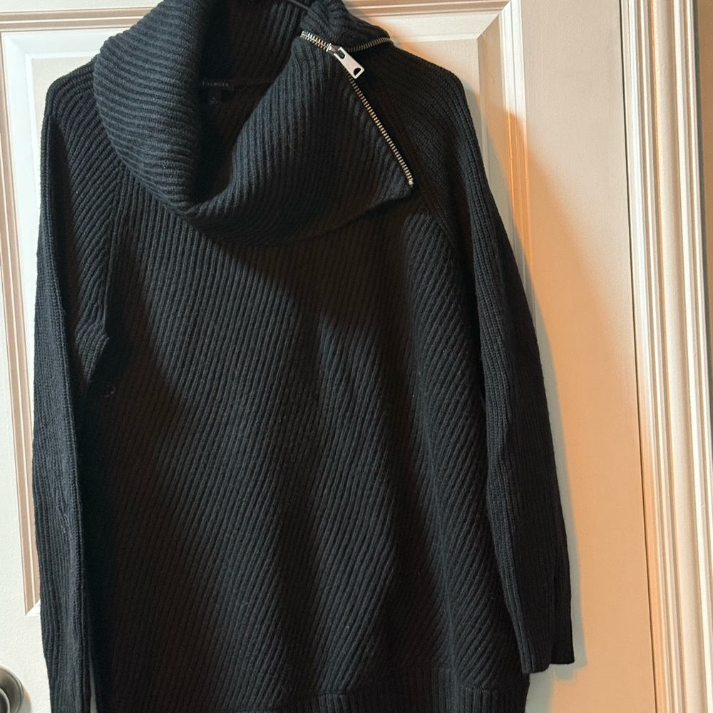 Talbots Black Cowl Neck Sweater
